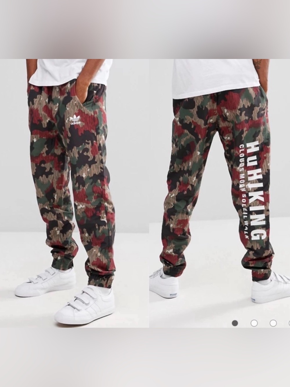 adidas X Pharrell Williams Hu Hiking Camo Wind Pant M Elastic Waist Lightweight